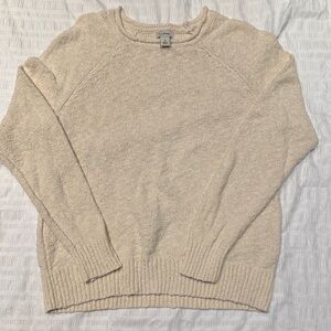 LL Bean Women's Petite Cream Sweater
